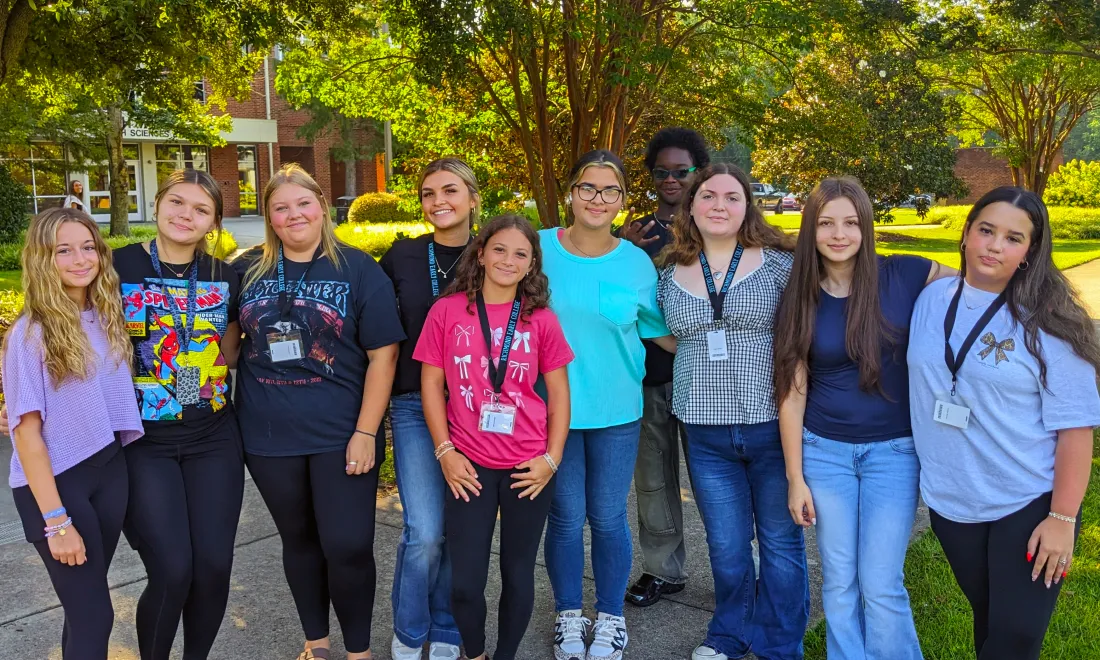 Group of students on campus
